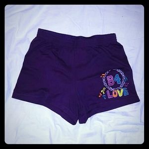 Purple 84 Love Shorts Size XL (14-16) Girls